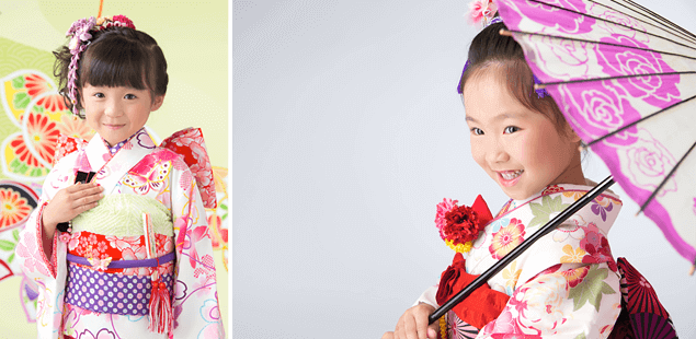 七五三女の子着物・日本髪